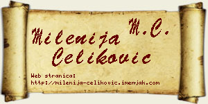 Milenija Čeliković vizit kartica